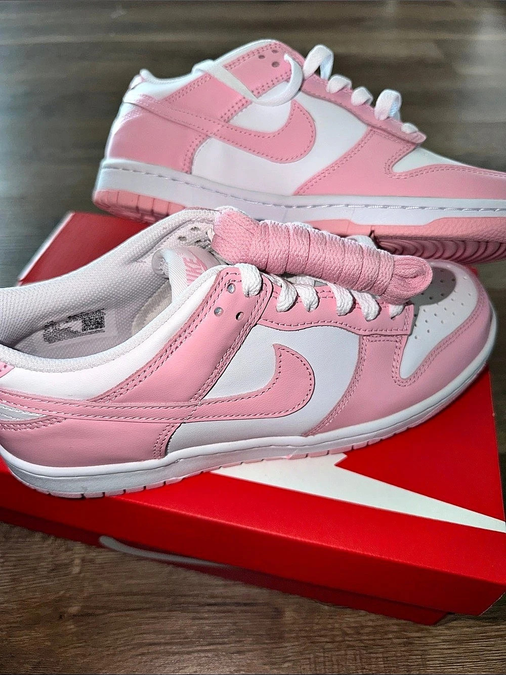 Nike Court Borough Low Recraft Pink & White Boys US 6.5Y Like New